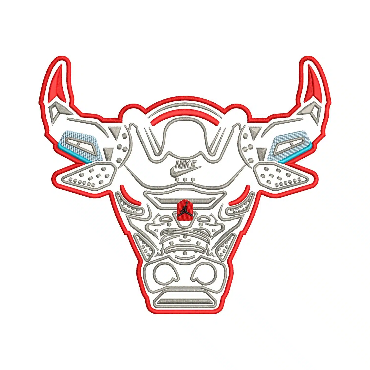 Nike Bull Embroidery Design