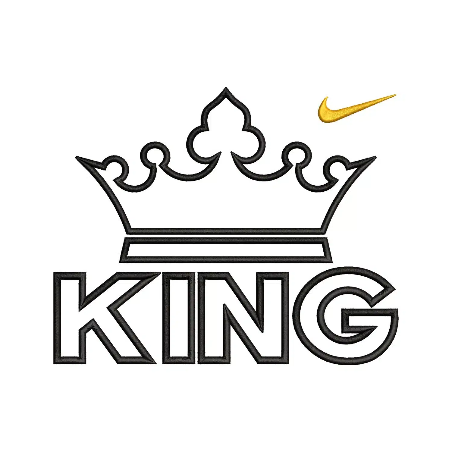 Nike Crown Embroidery Design