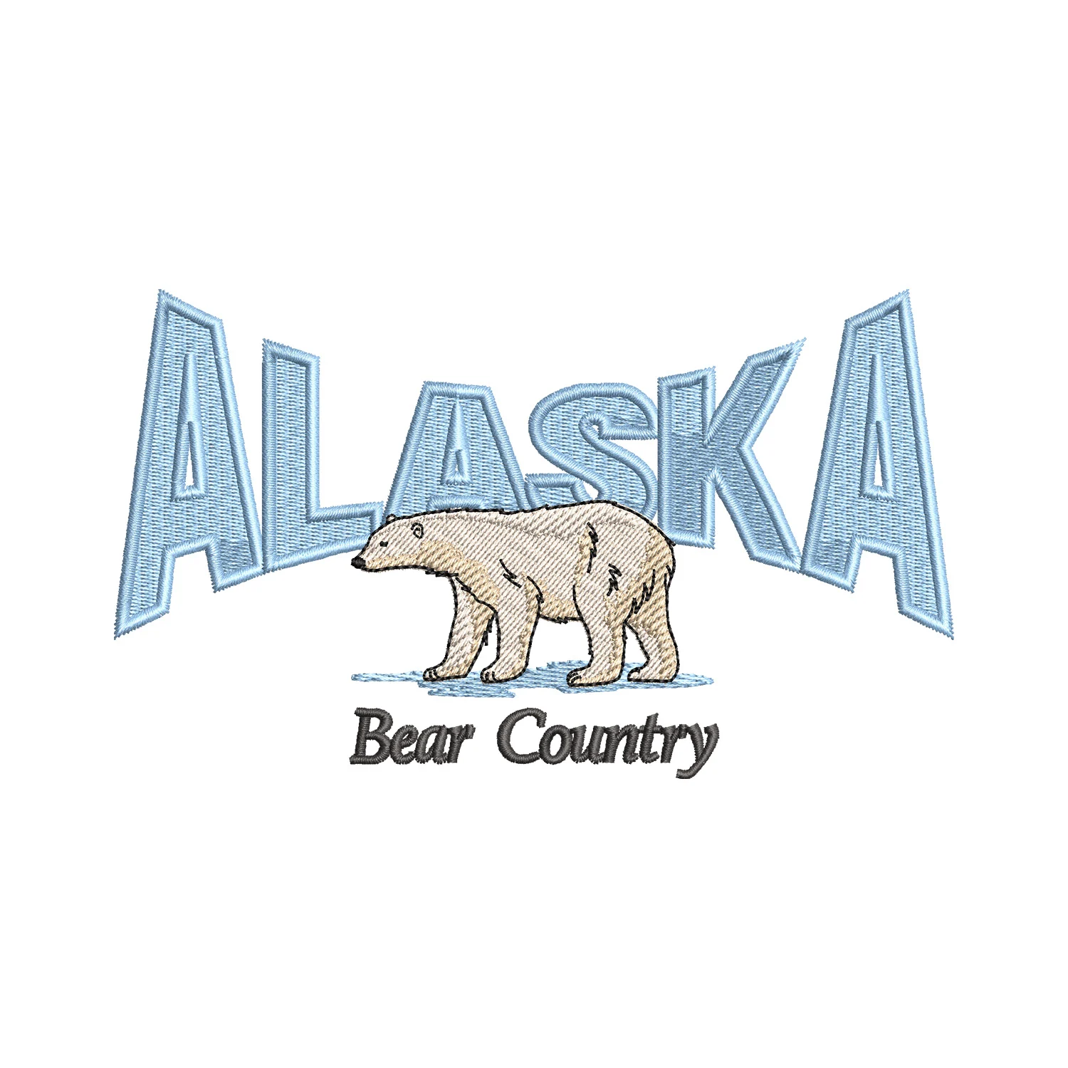 Alaska Bear Embroidery Design