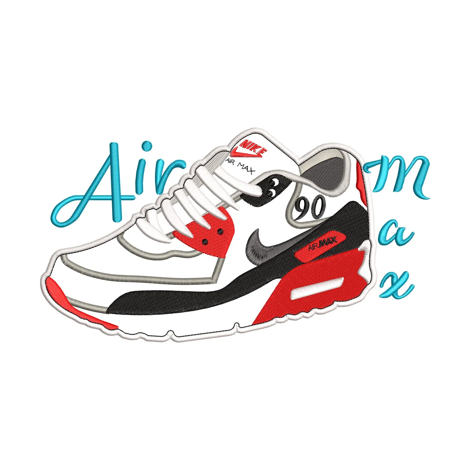 Air Max Embroidery Design