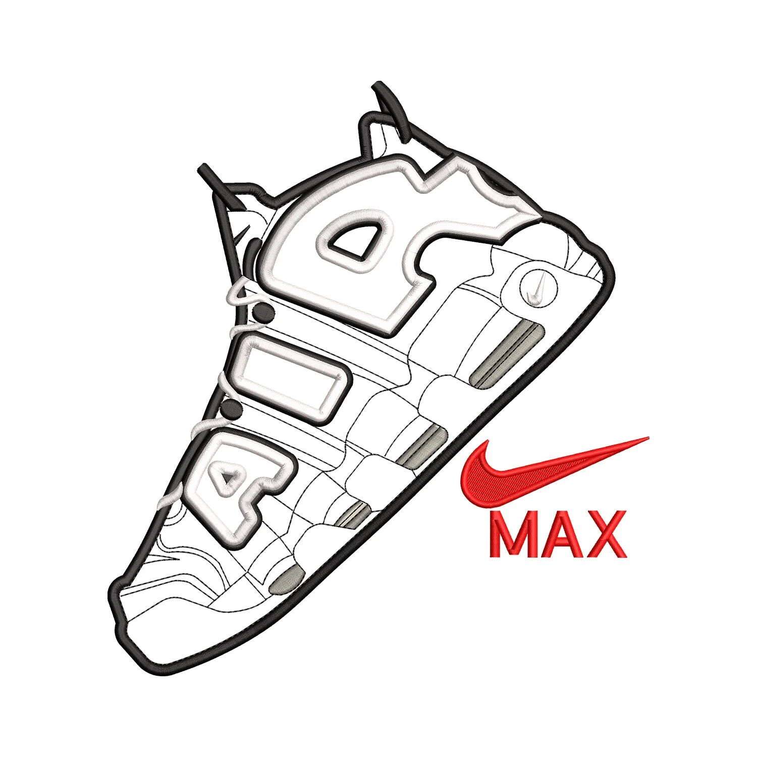 Air Max Embroidery Design