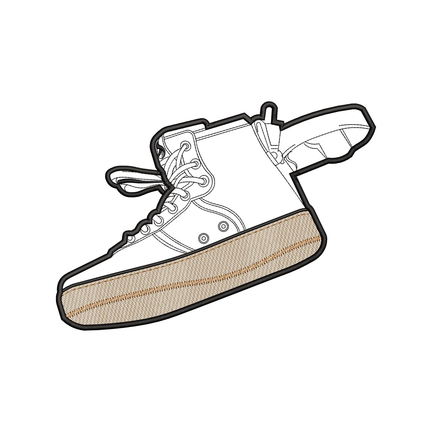 Sneakers Embroidery Design