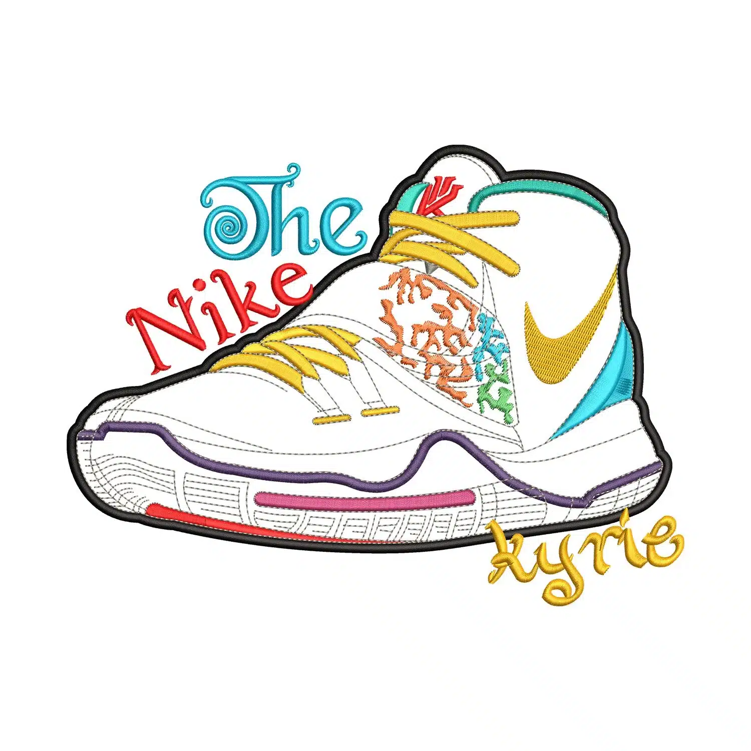 The Nike Kyrie Embroidery Design