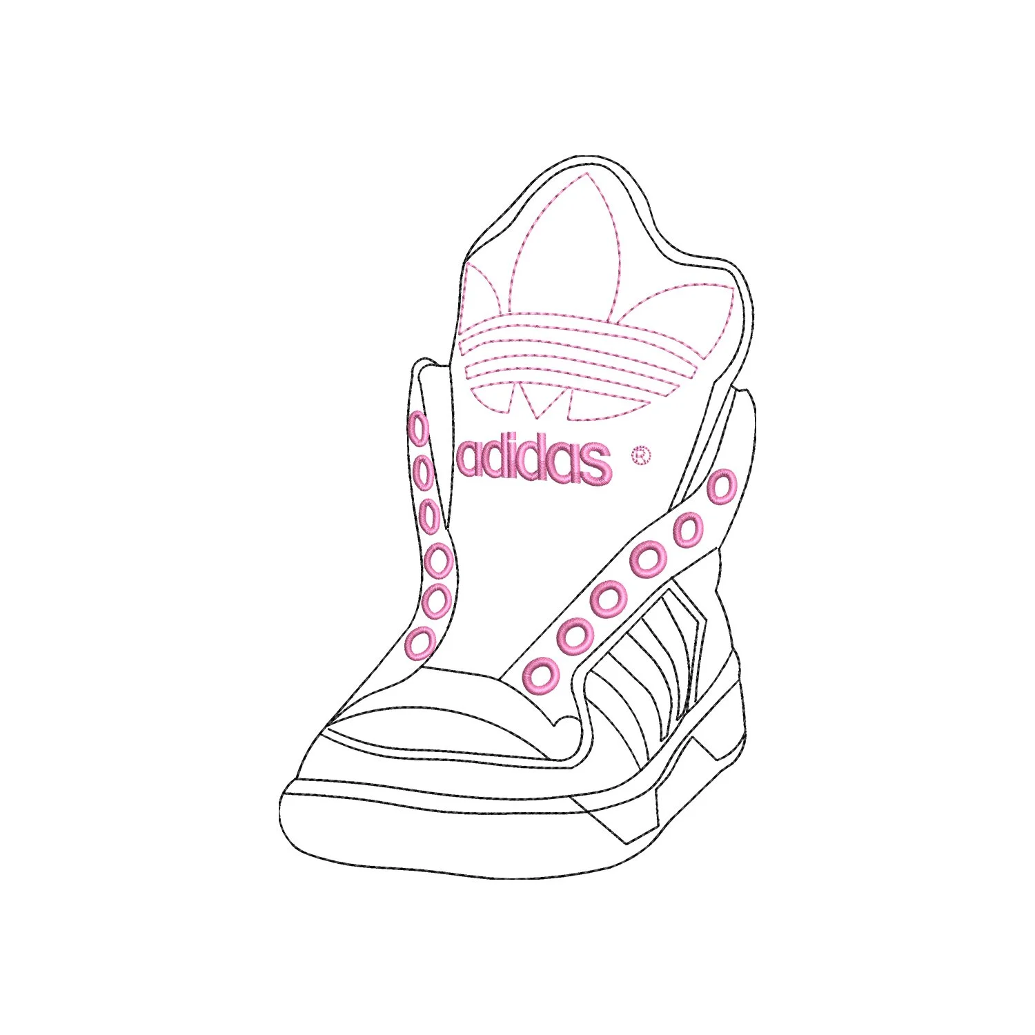 Adidas Sneakers Embroidery Design