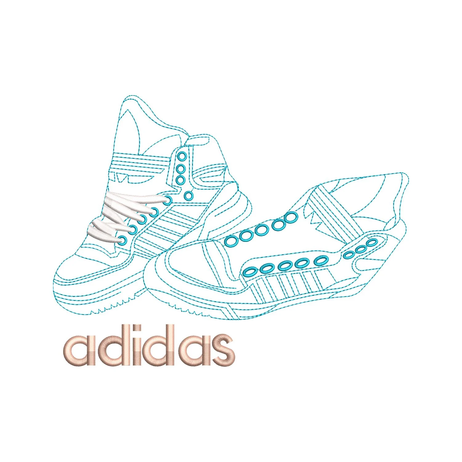 Adidas Sneakers Embroidery Design