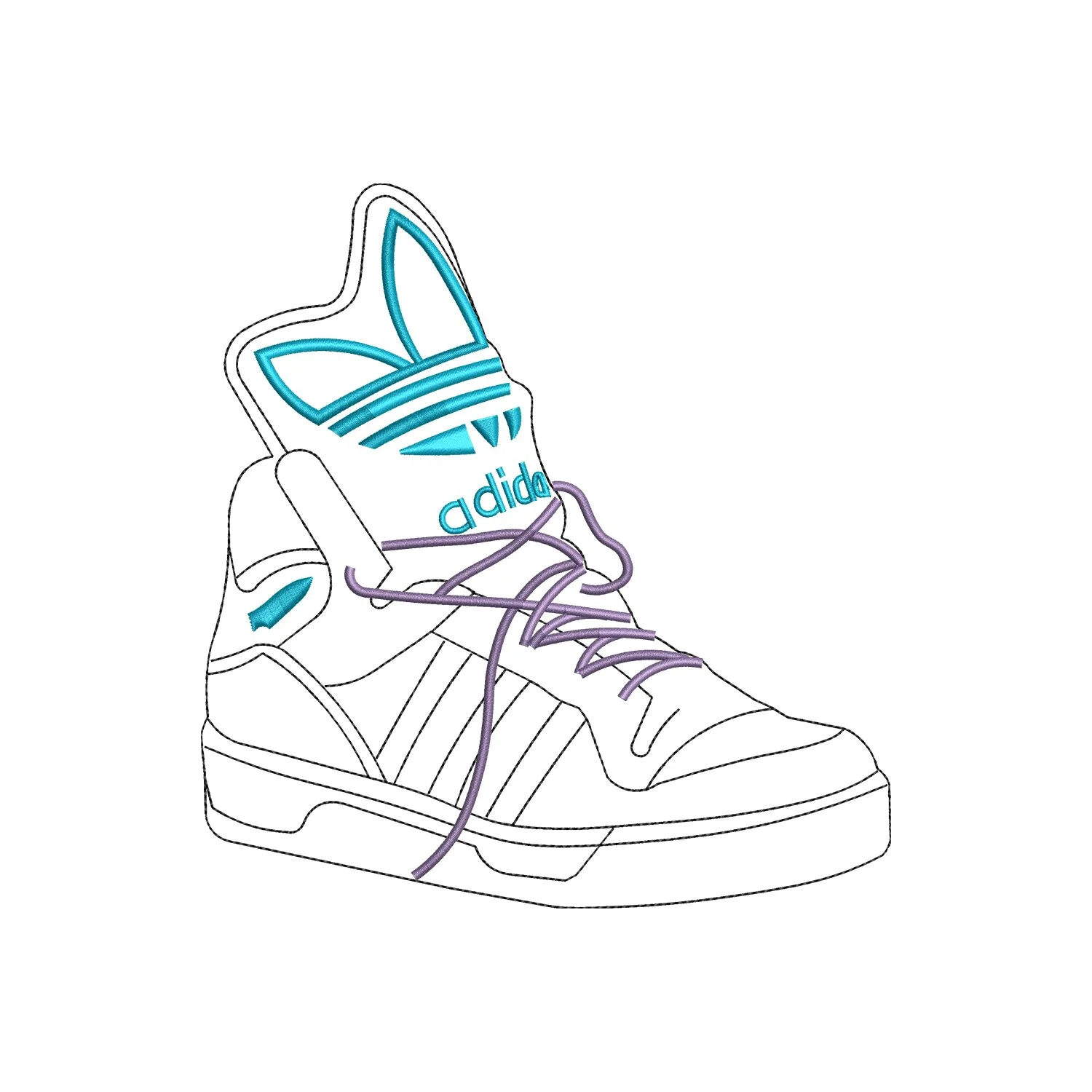 Adidas Sneakers Embroidery Design