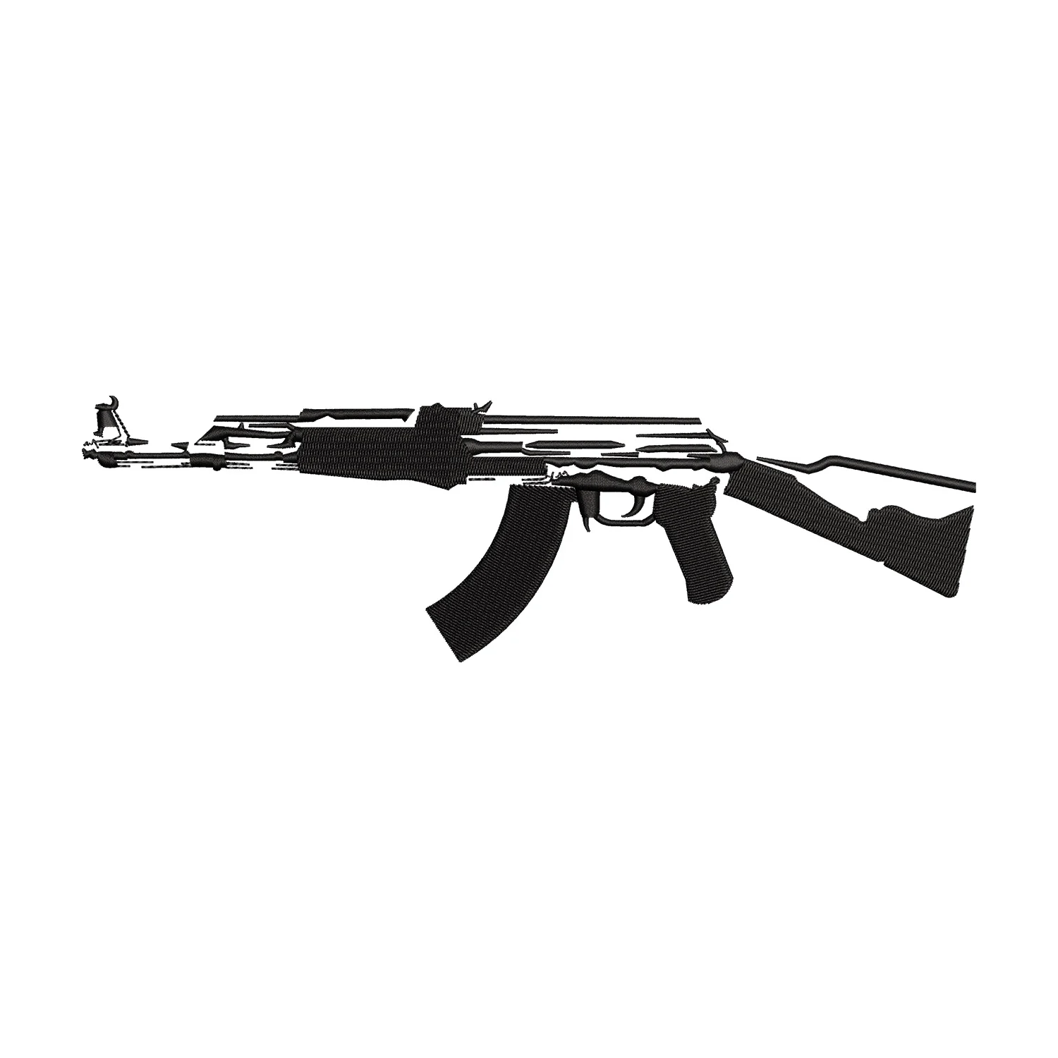 AK-47 Embroidery Design