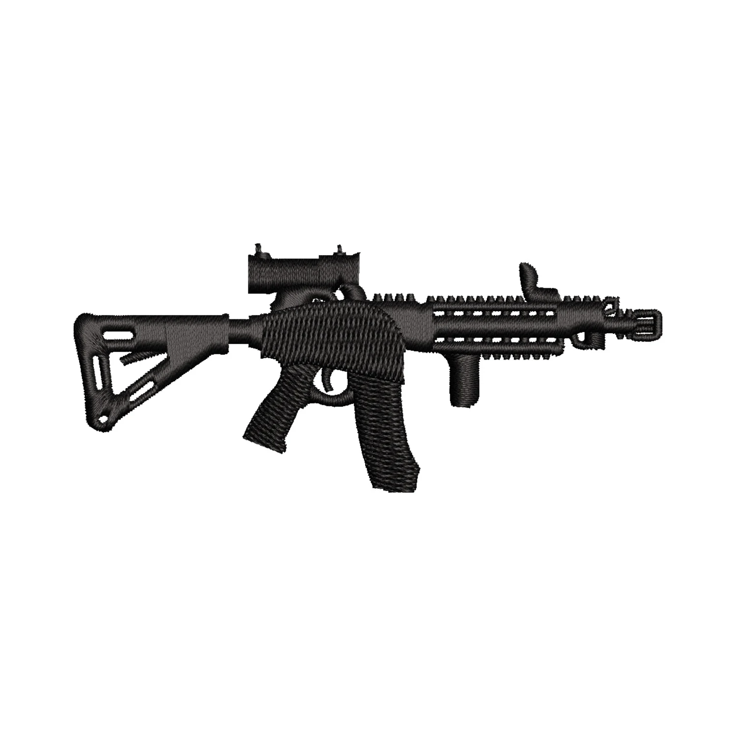 Assault Rifle Embroidery Design