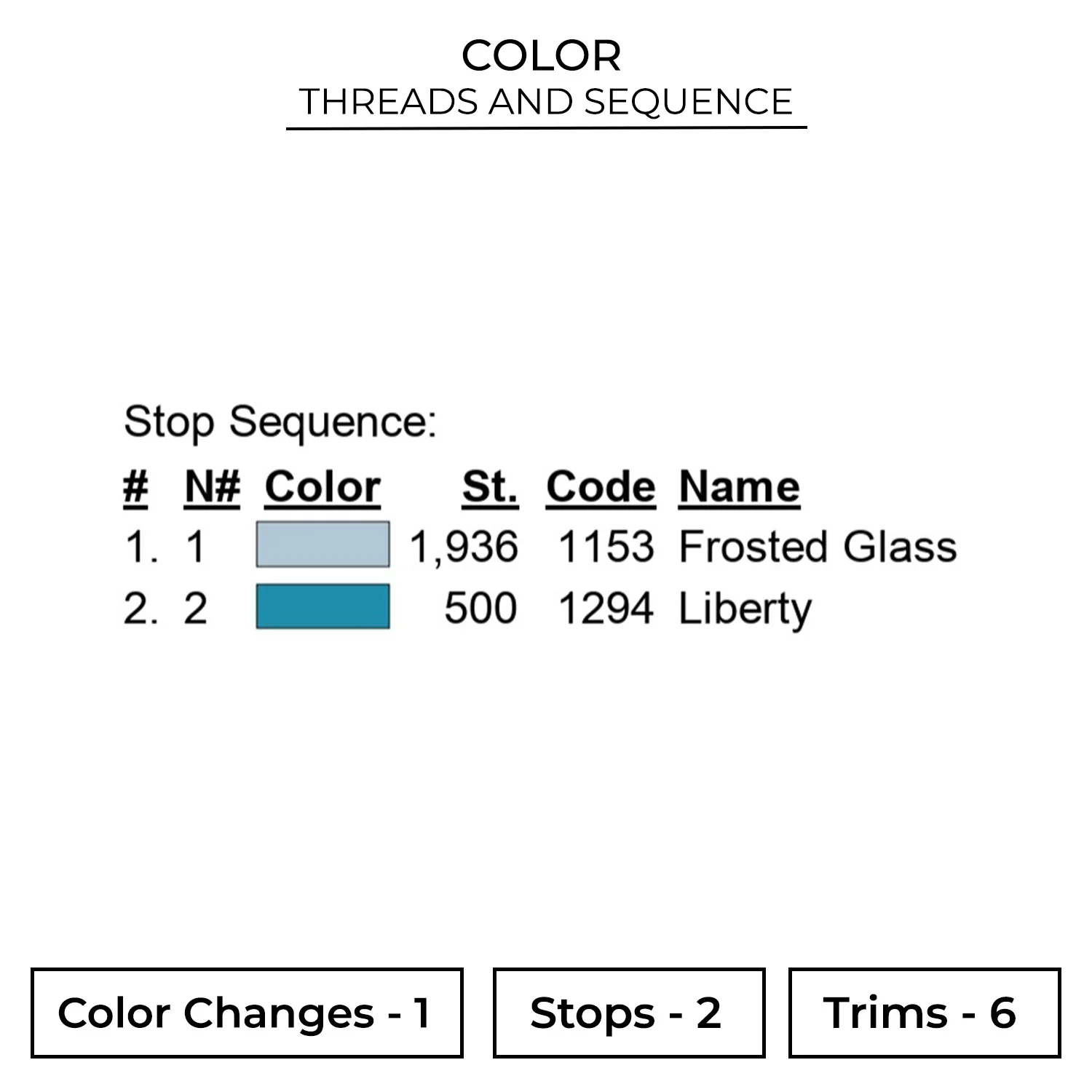 Puddle Embroidery Design 2 Color NTR45