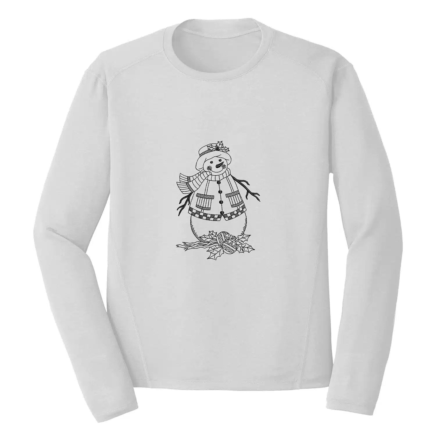 Snowman Embroidery Design 1 Mockup CHR16