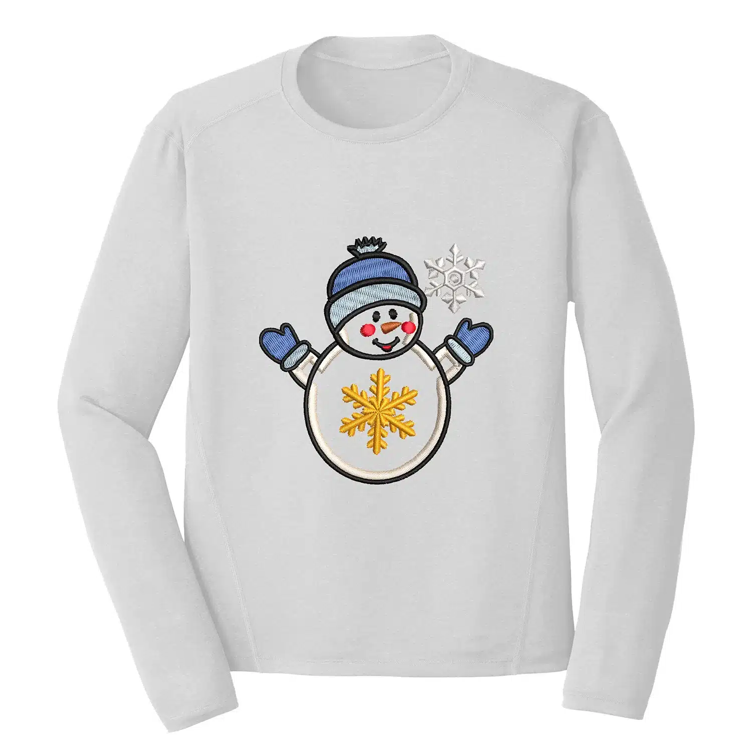 Snowman Embroidery Design 1 Mockup CHR31
