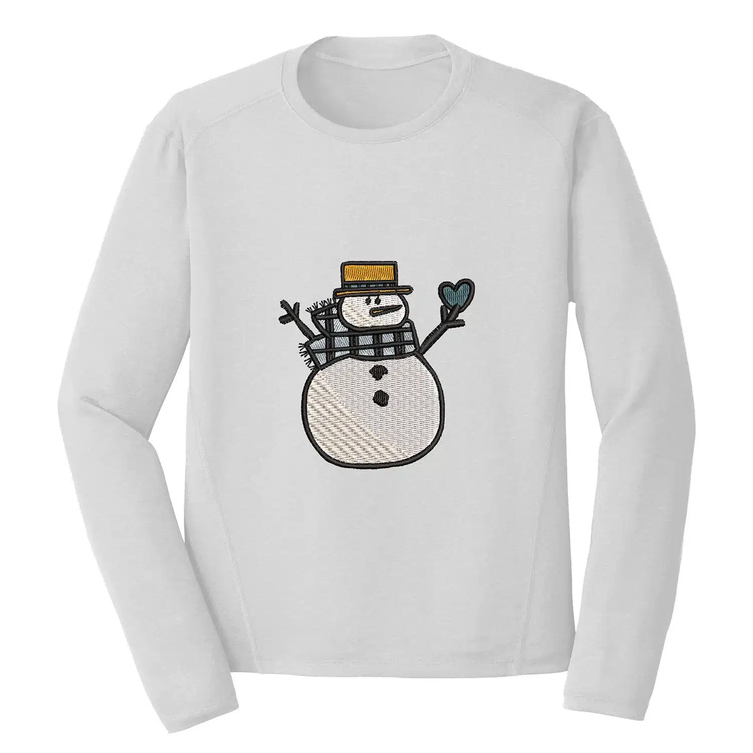 Snowman Embroidery Design 1 Mockup CHR33