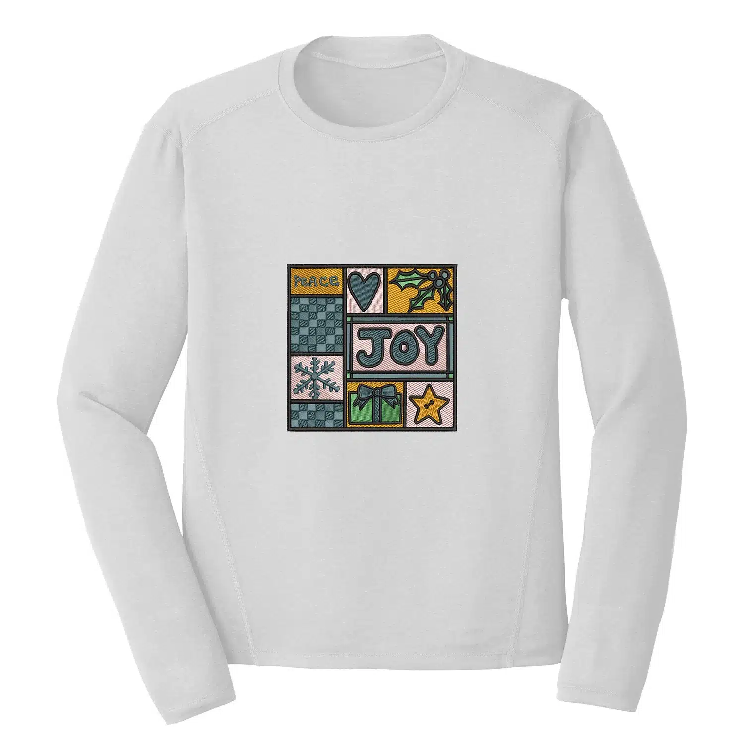 Christmas Wrapping Embroidery Design 1 Mockup CHR36