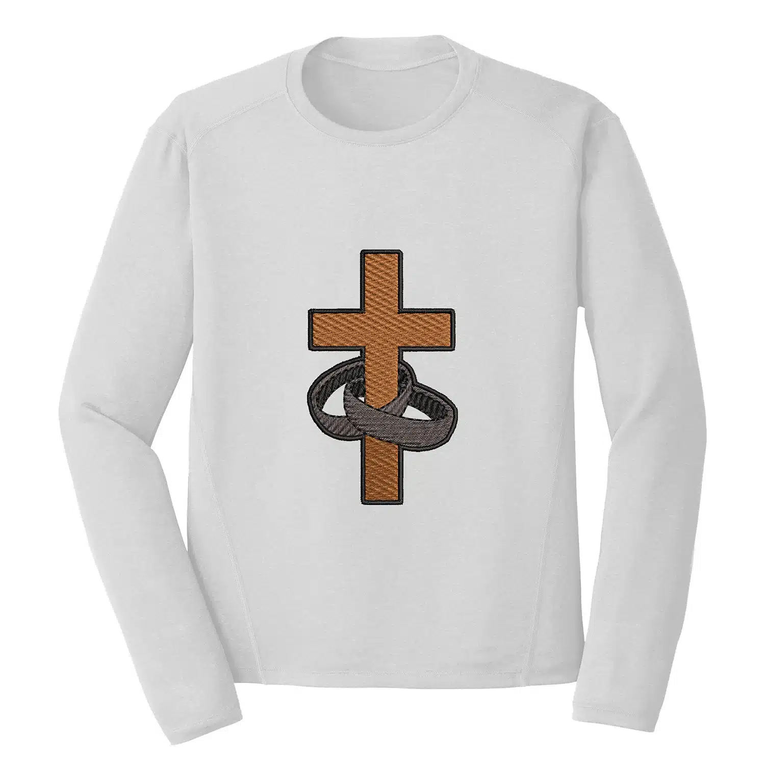 Rings on a Cross Embroidery Design - Christian Embroidery Design 1 Mockup RLG82