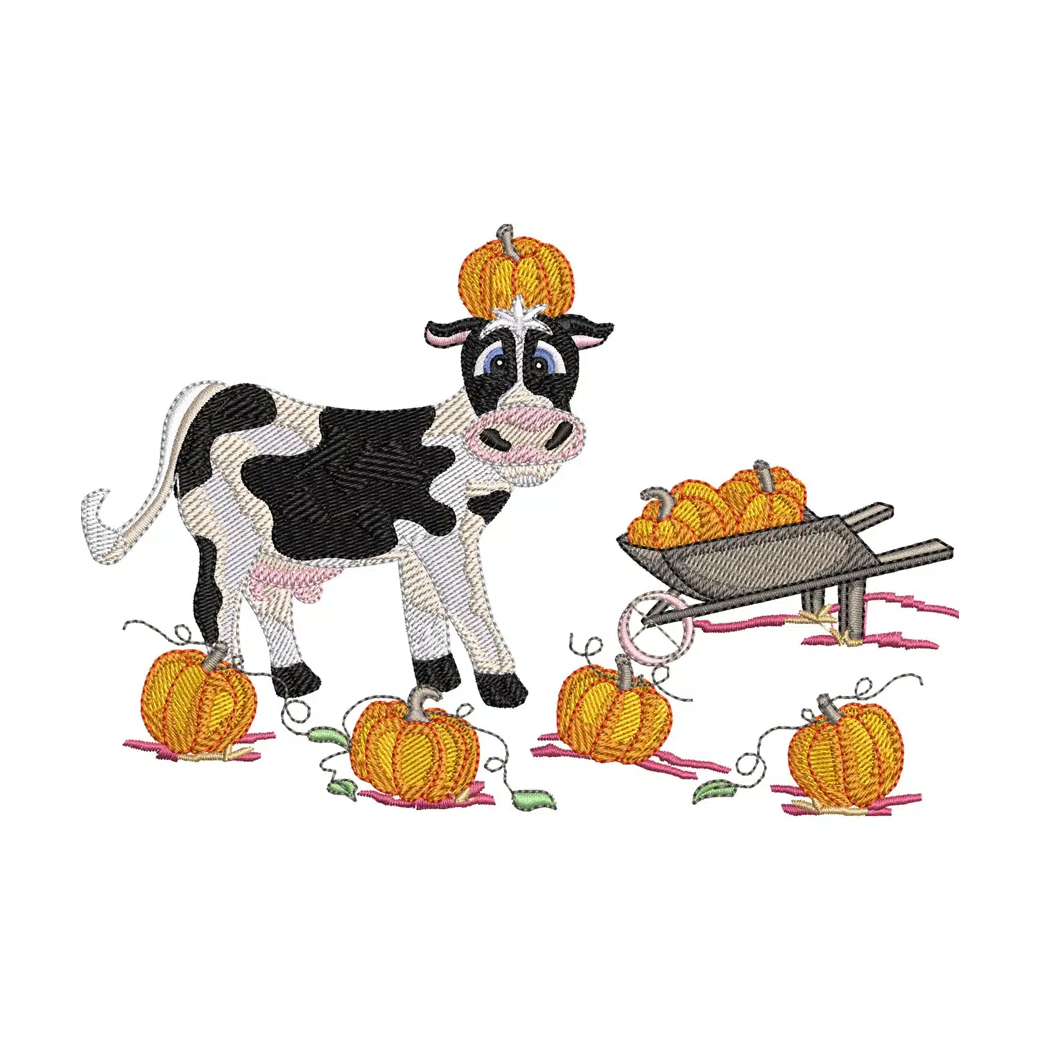 Halloween Cow Embroidery Design