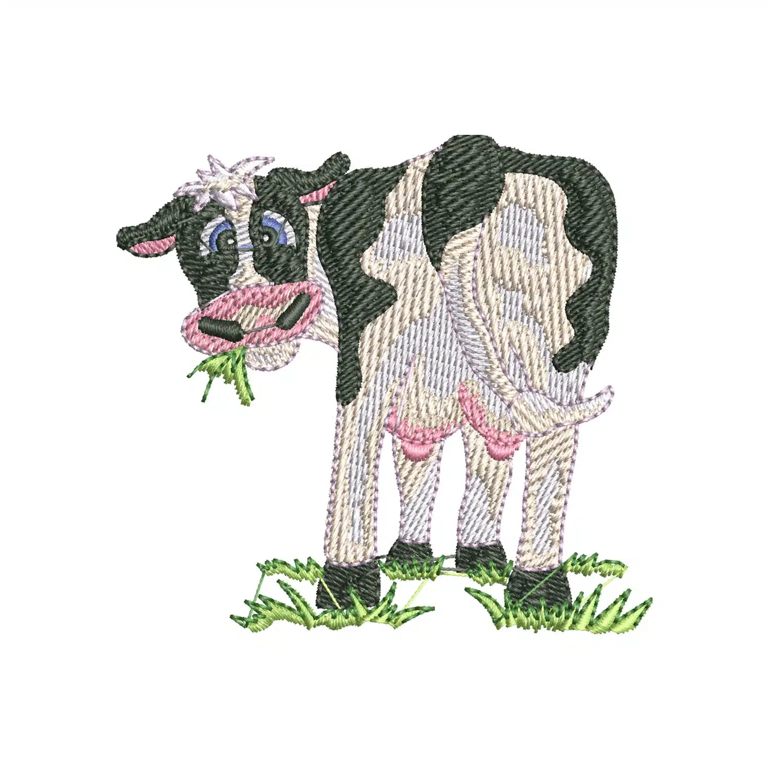 Cow Eating Grass Embroidery Design Cow Eating Grass Embroidery Design