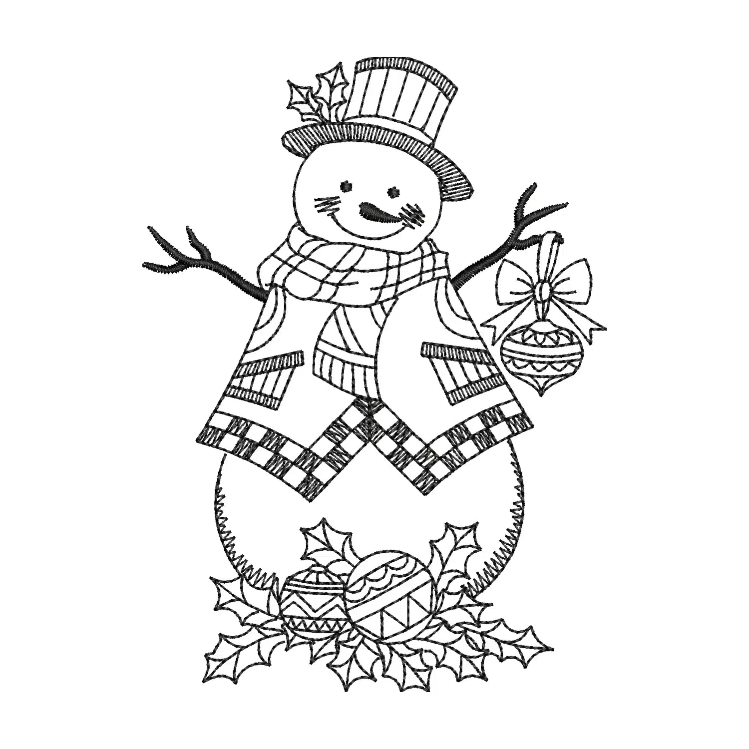 Snowman Embroidery Design Snowman Embroidery Design