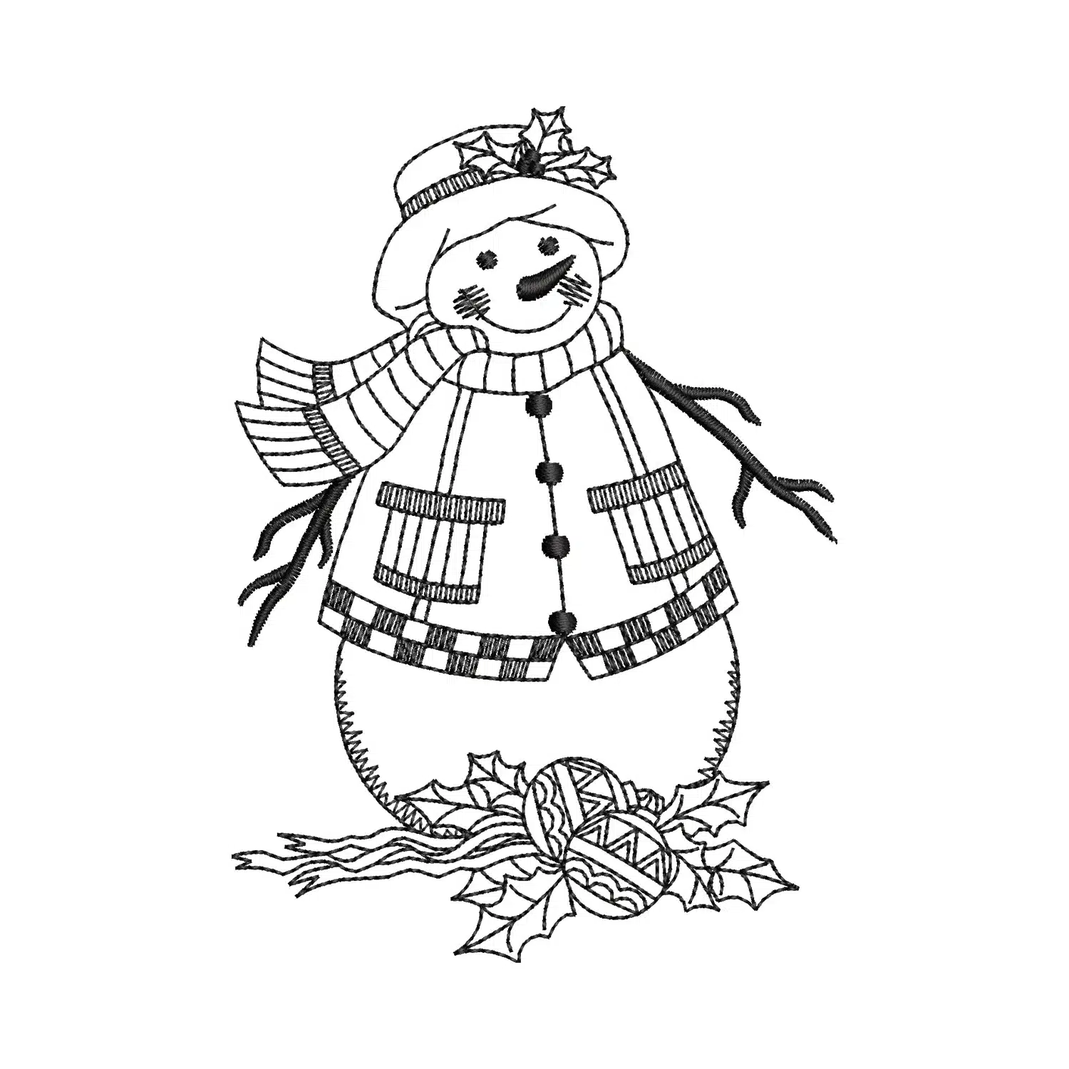 Snowman Embroidery Design Snowman Embroidery Design