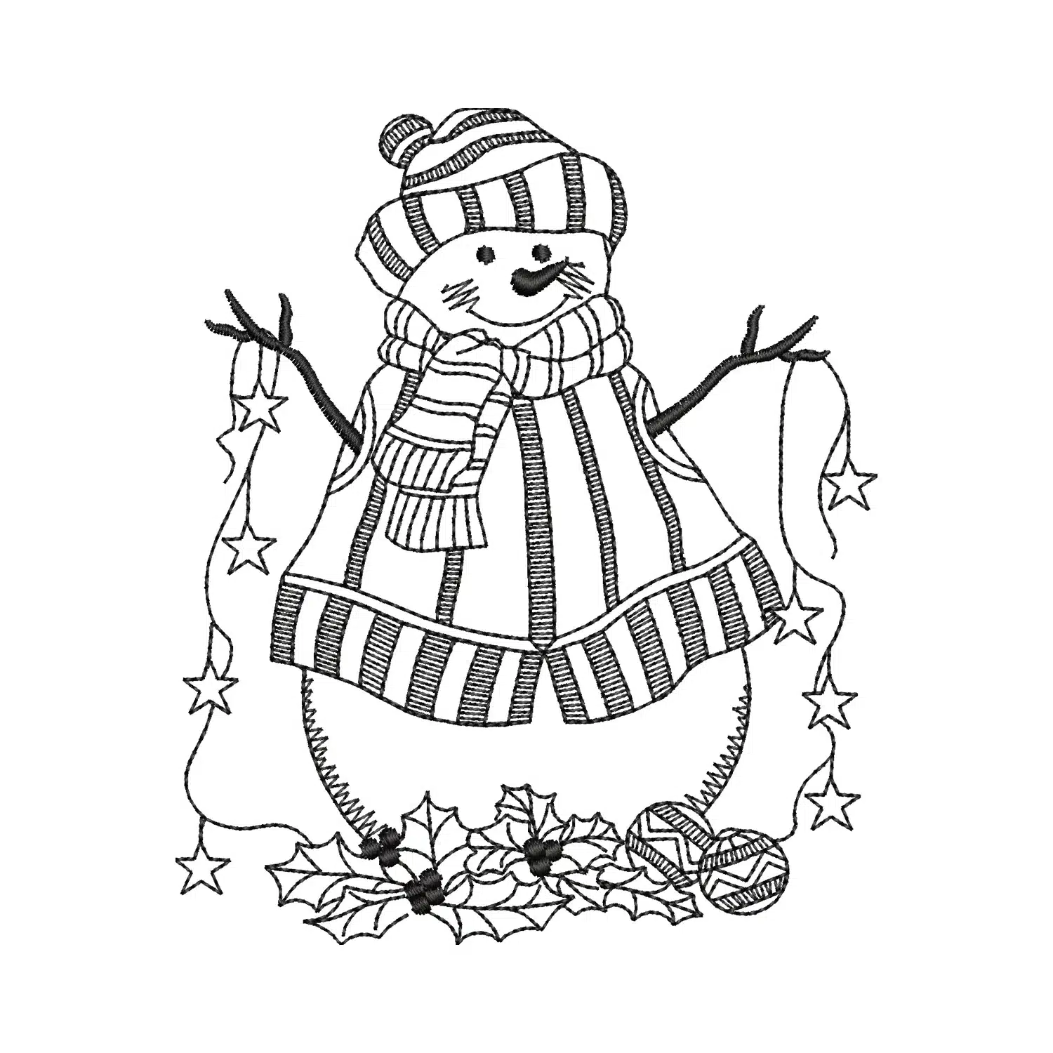 Snowman Embroidery Design Snowman Embroidery Design