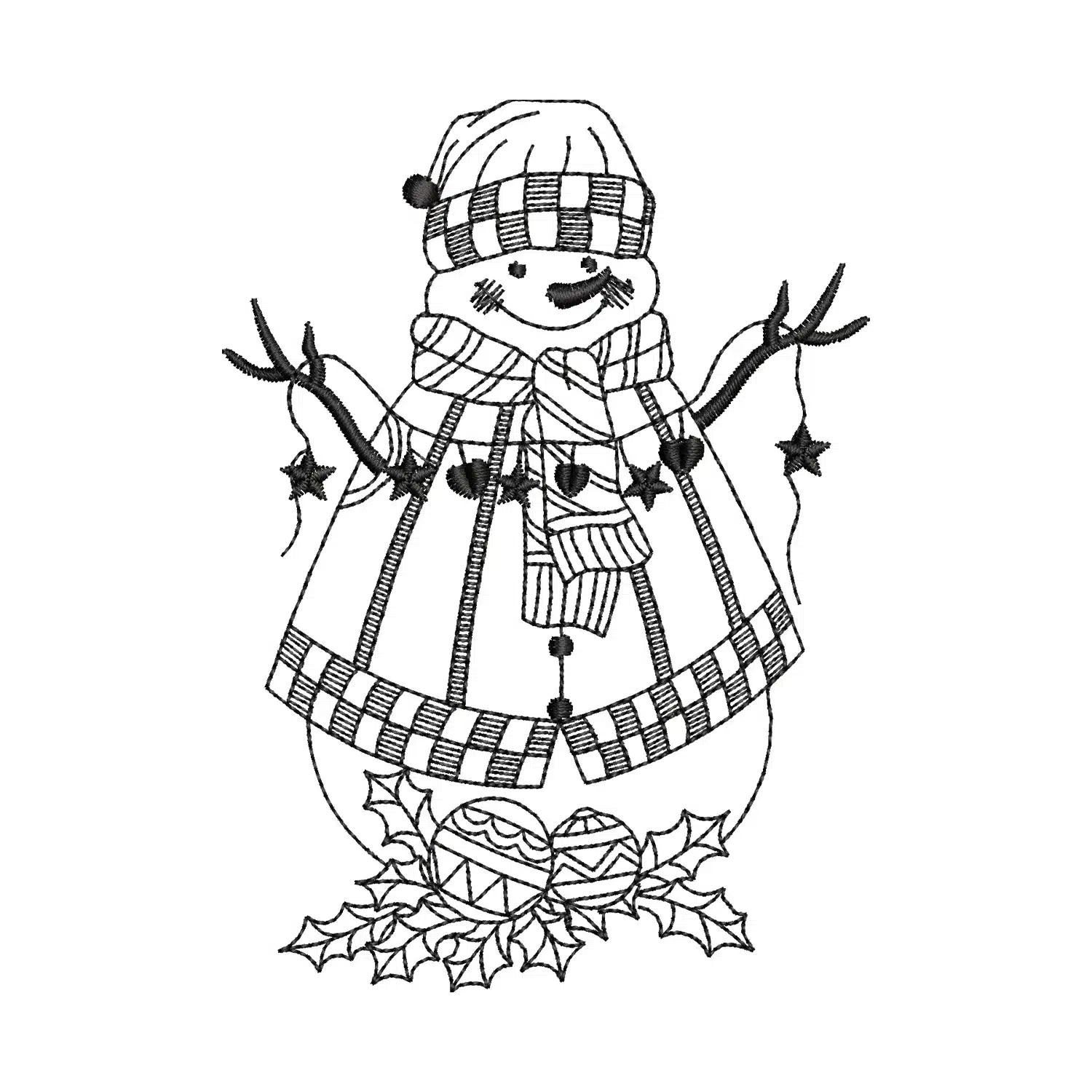 Snowman Embroidery Design Snowman Embroidery Design