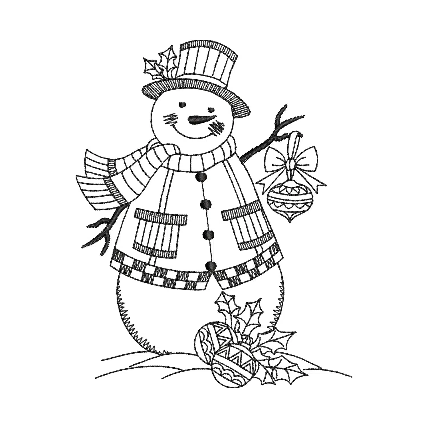 Snowman Embroidery Design Snowman Embroidery Design