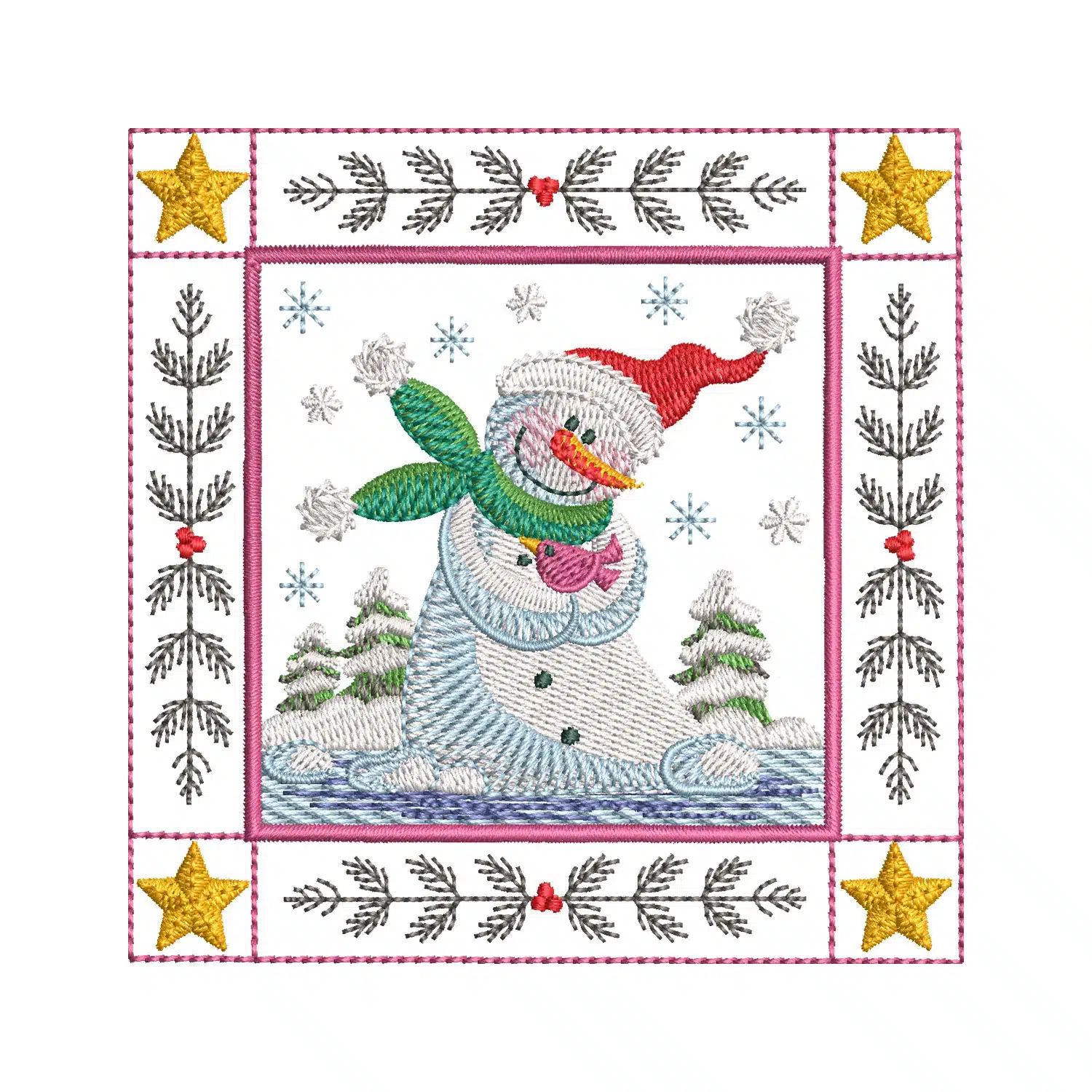 Snowman Embroidery Design Snowman Embroidery Design