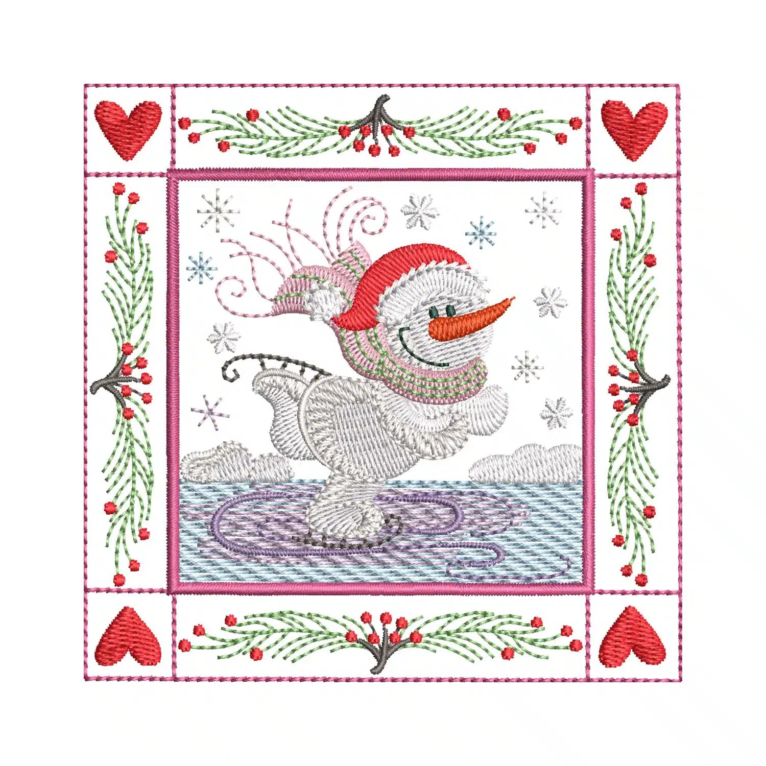 Snowman Embroidery Design Snowman Embroidery Design