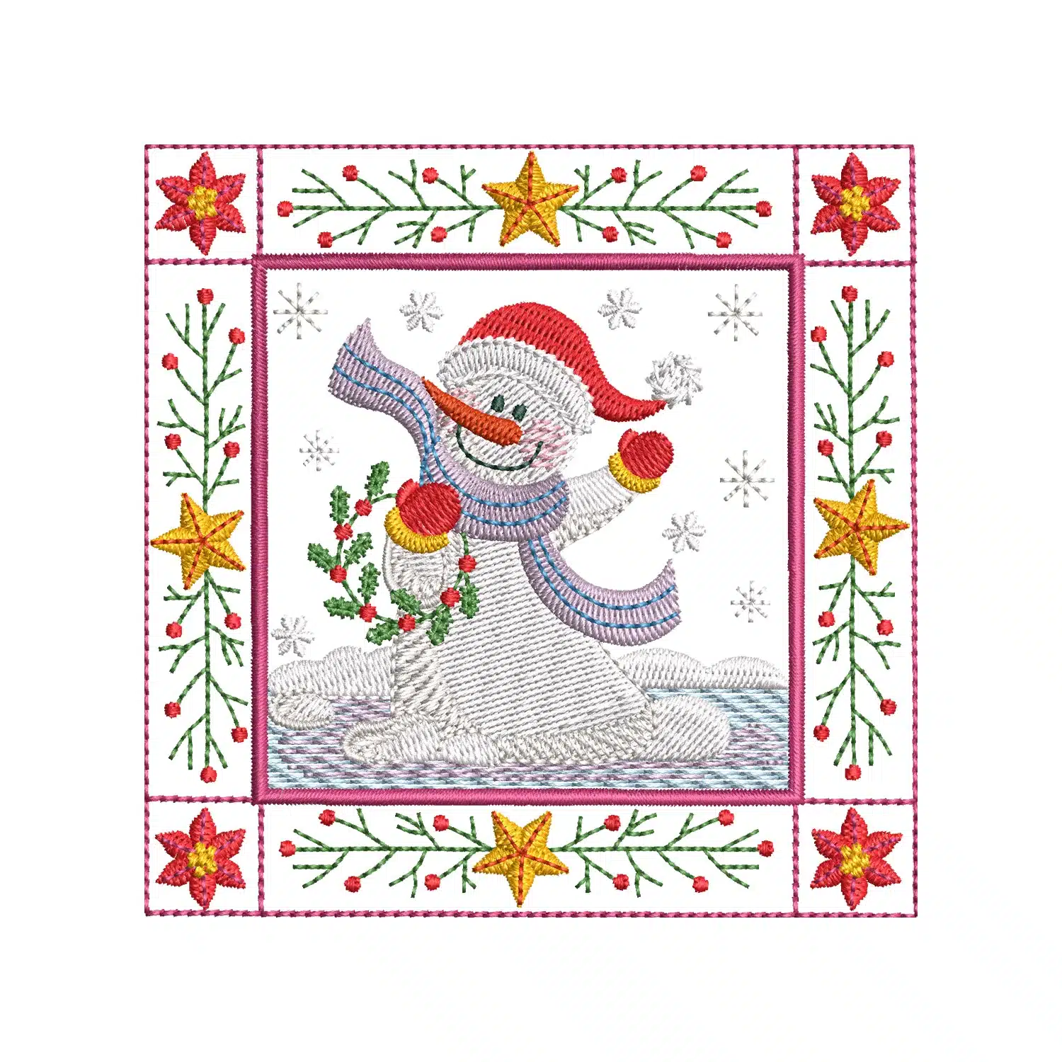 Snowman Embroidery Design Snowman Embroidery Design