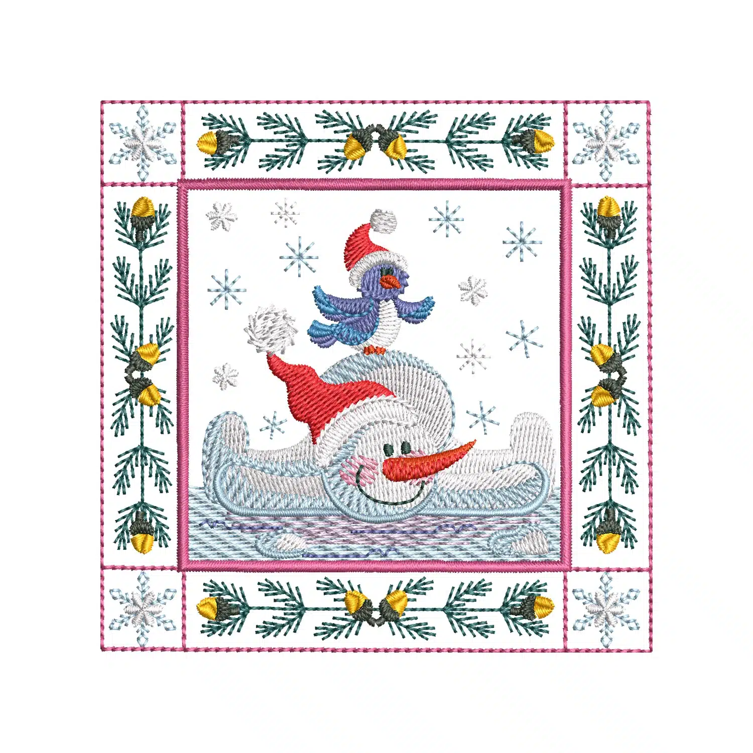 Snowman Embroidery Design Snowman Embroidery Design