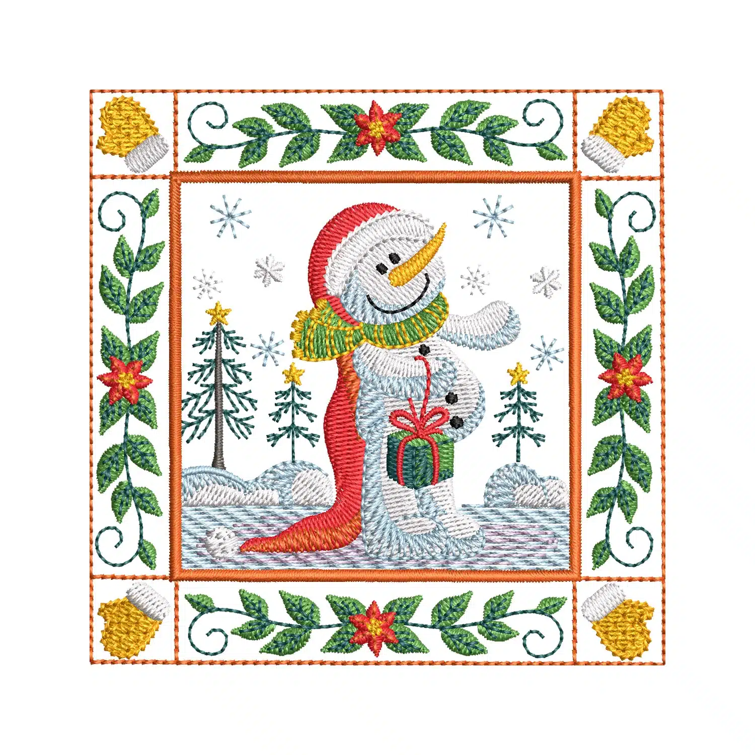 Snowman Embroidery Design Snowman Embroidery Design