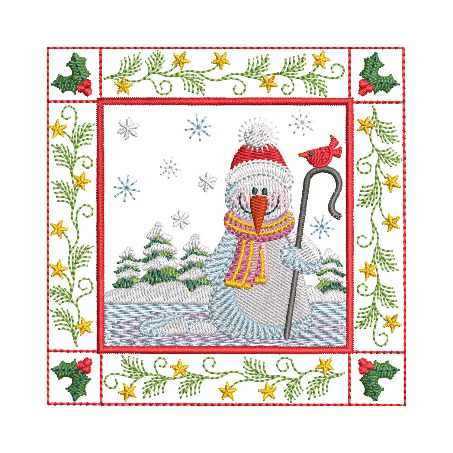 Snowman Embroidery Design Snowman Embroidery Design