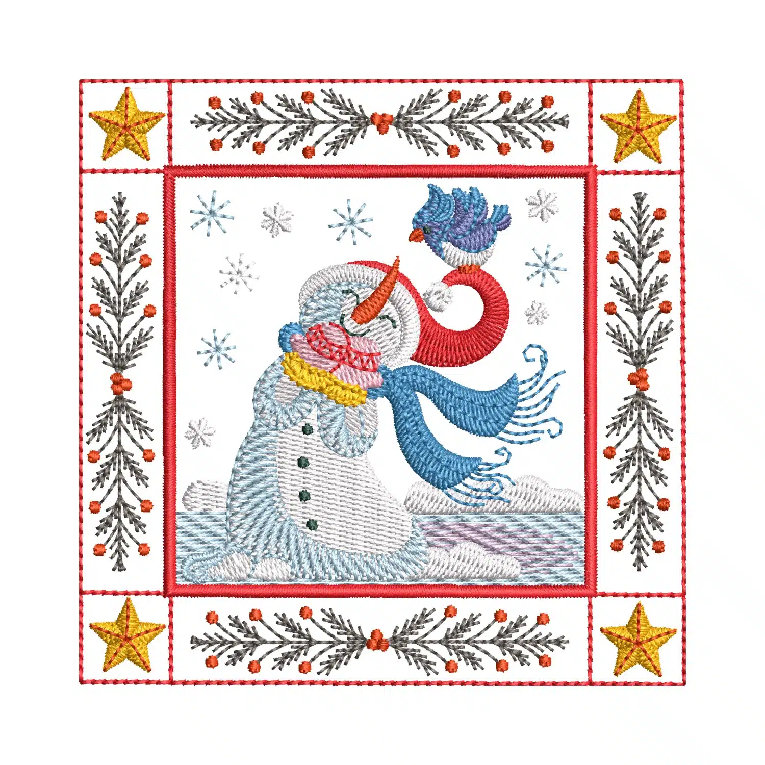 Snowman Embroidery Design Snowman Embroidery Design