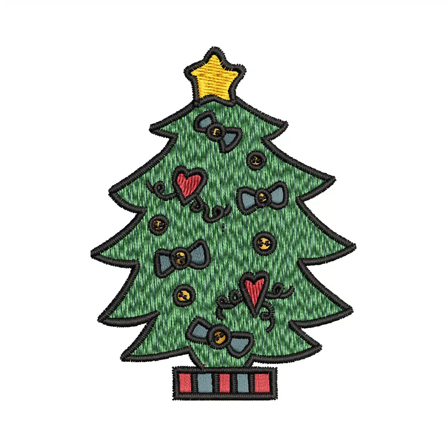 Christmas Tree Embroidery Design
