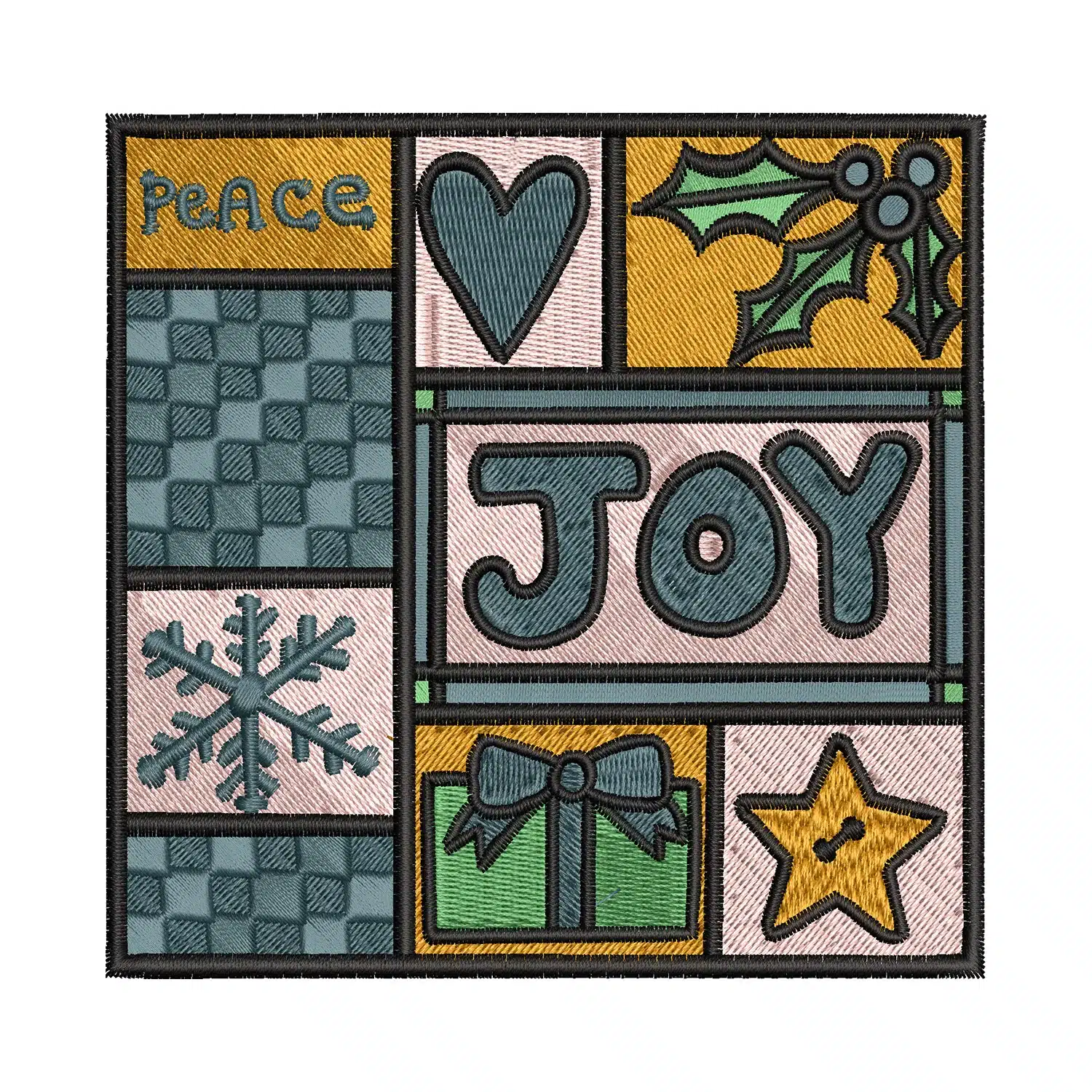 Christmas Wrapping Embroidery Design Christmas Wrapping Embroidery Design