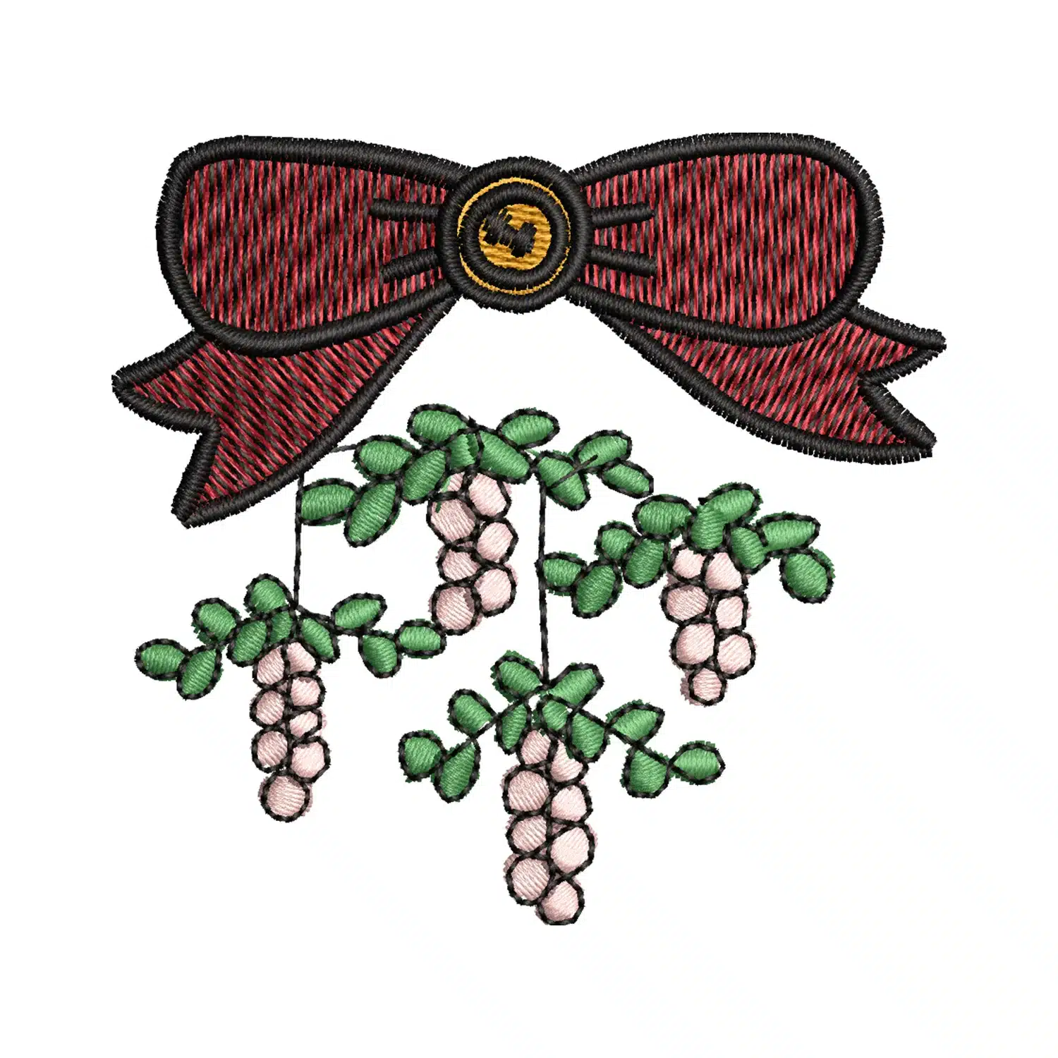 Floral Christmas Decoration Embroidery Design