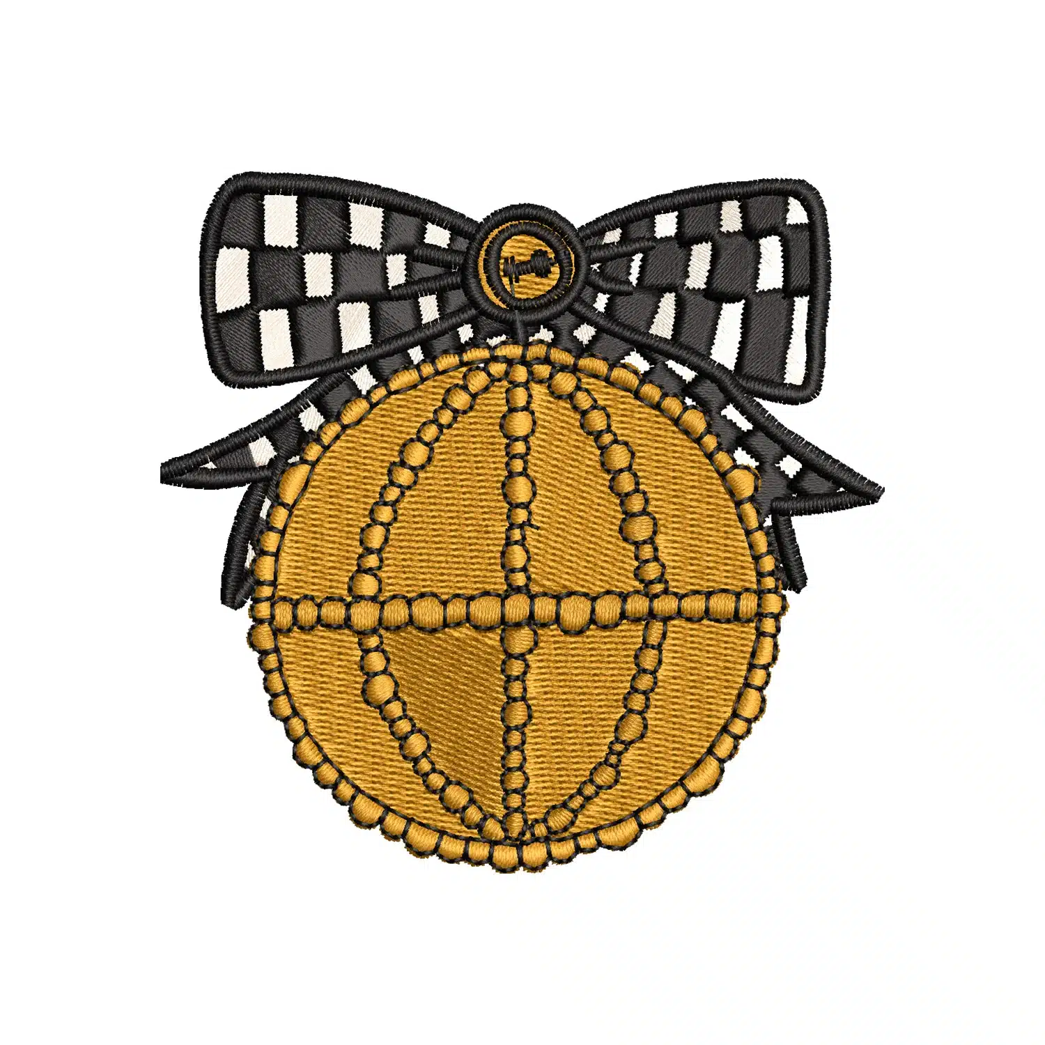 Orange Disco Light Embroidery Design