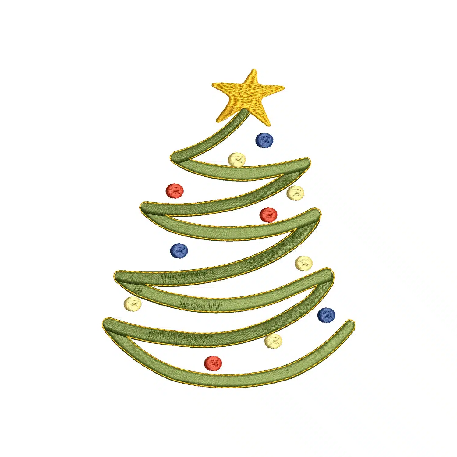 Christmas Tree Embroidery Design