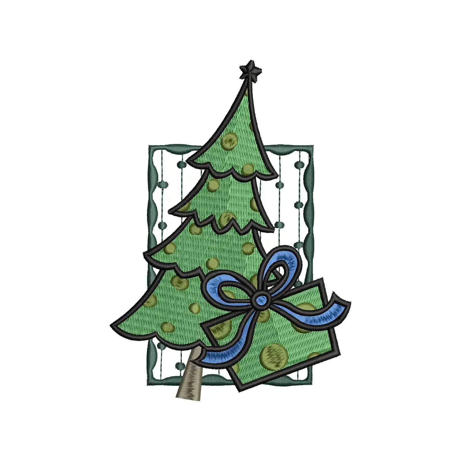 Christmas Tree Embroidery Design