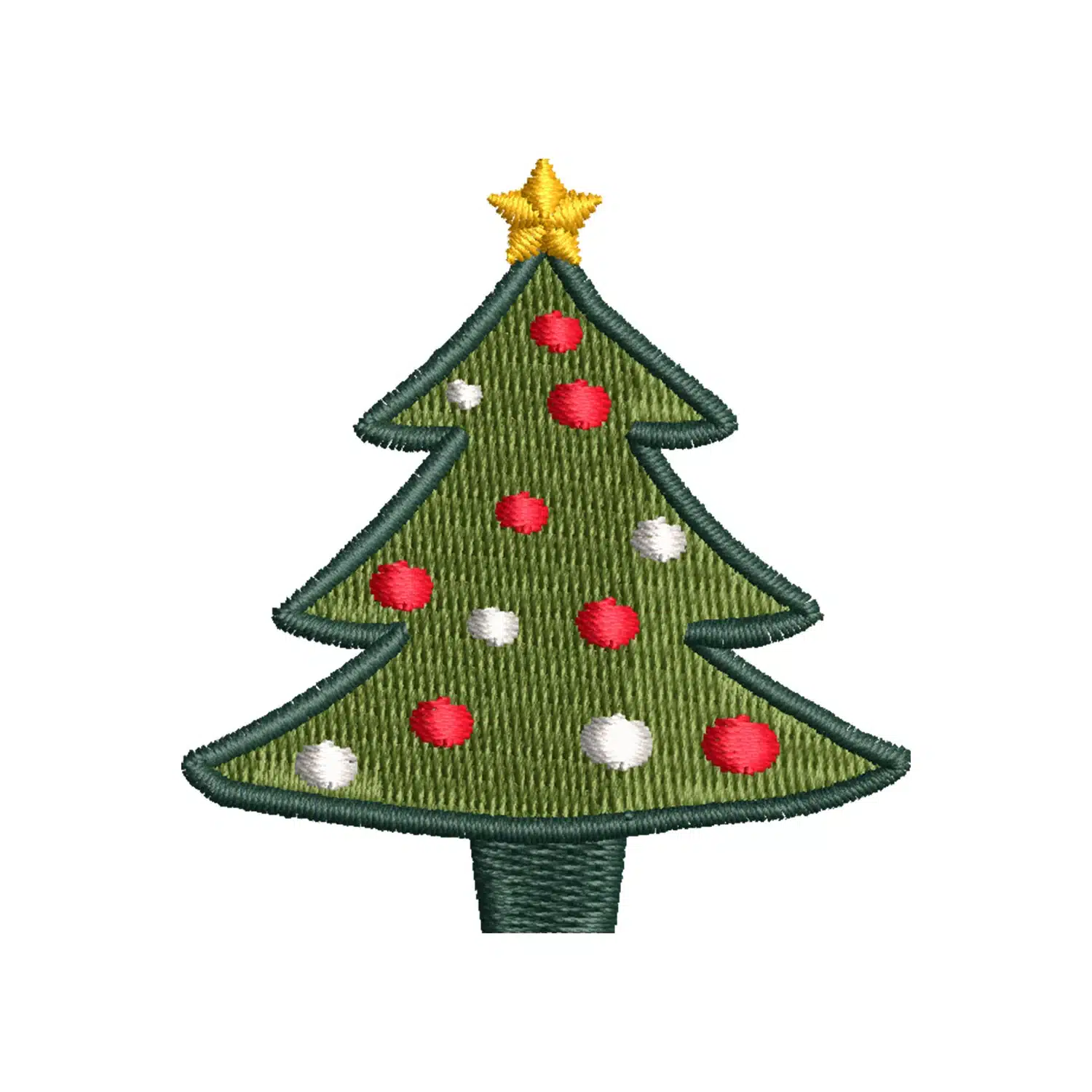 Christmas Tree Embroidery Design