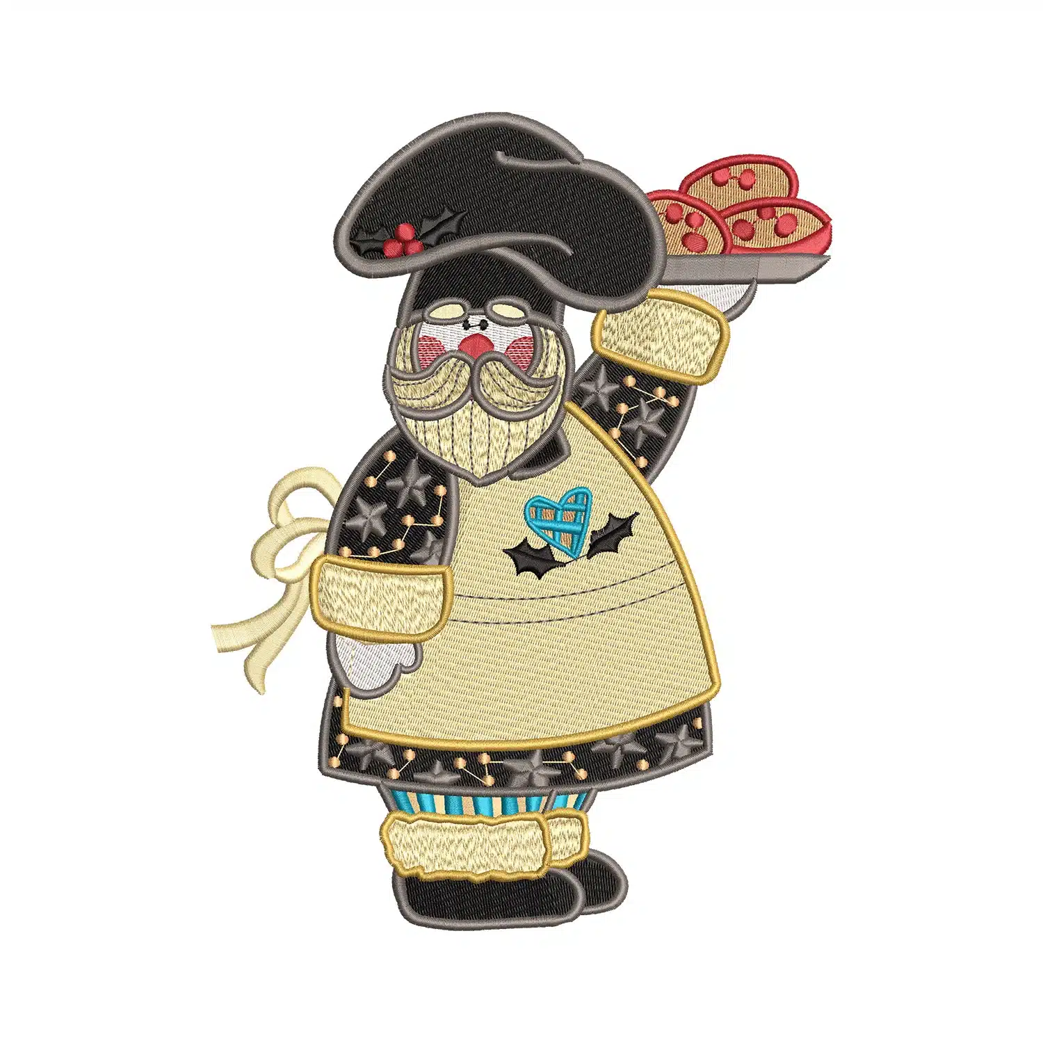 Christmas Chef Embroidery Design Christmas Chef Embroidery Design