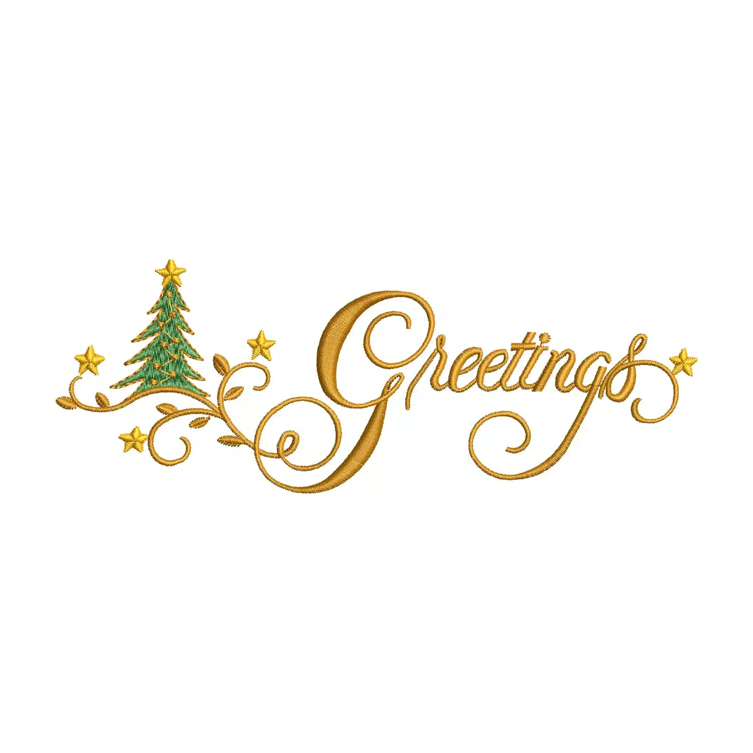 Christmas Greetings Embroidery Design