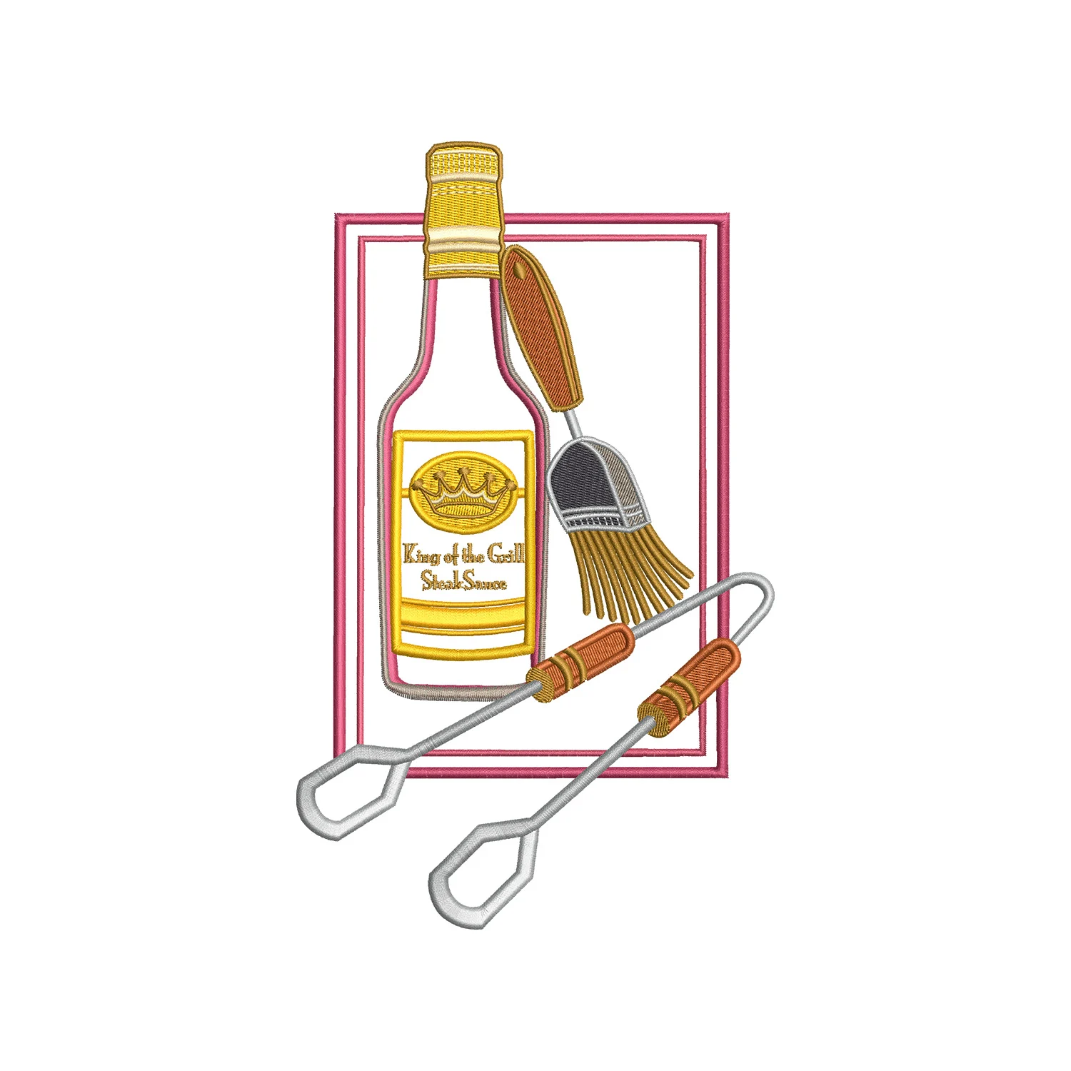 Barbeque Inventory Embroidery Design