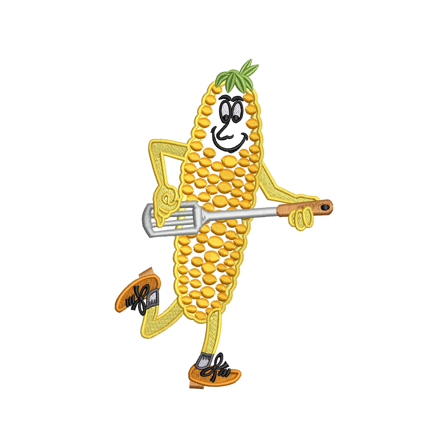 Corn Man Embroidery Design