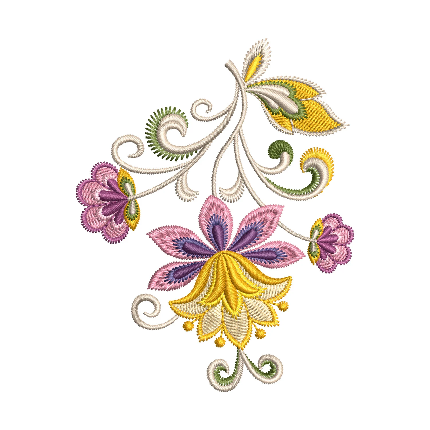 Floral Fuchsia Embroidery Design