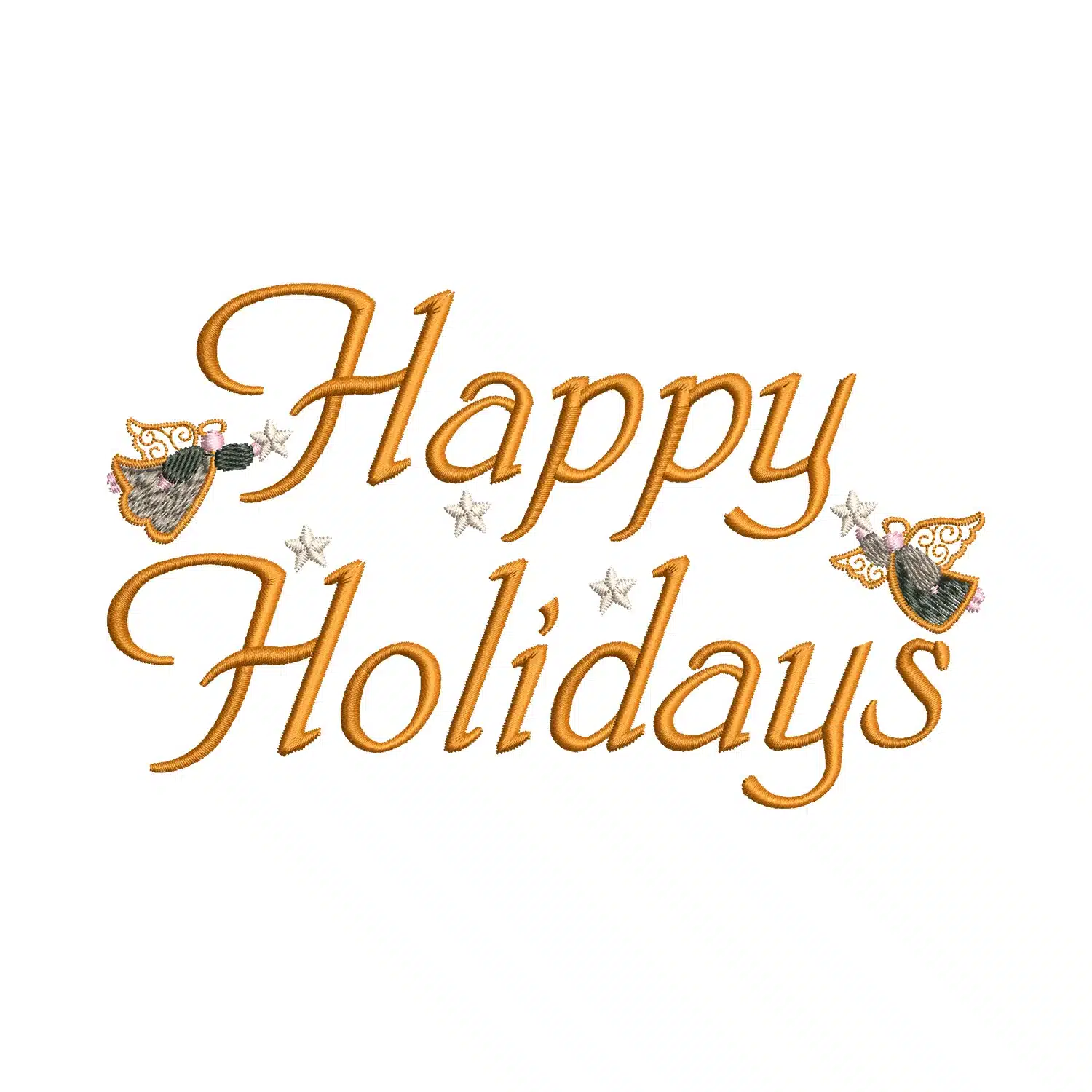 Happy Holidays Embroidery Design