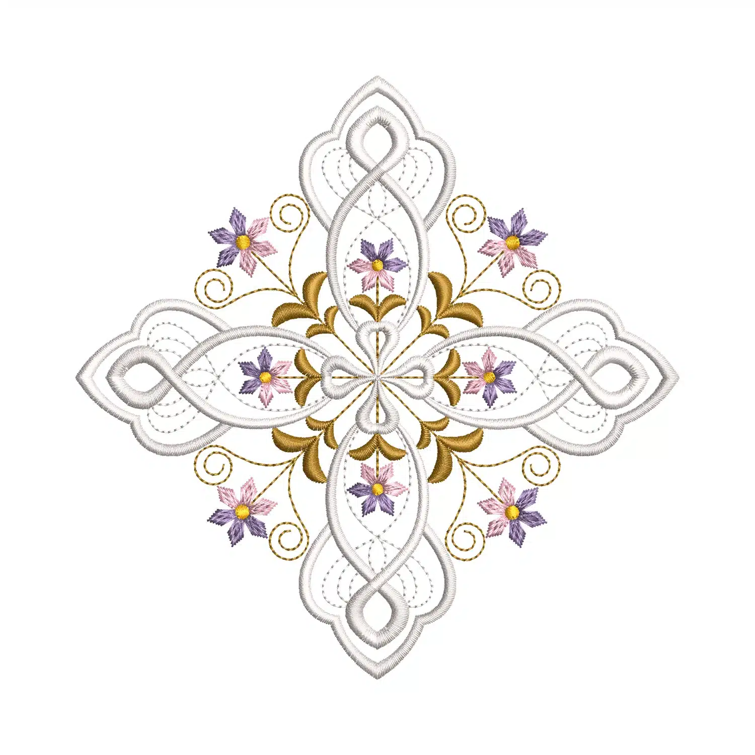 Flower Quilt Embroidery Design