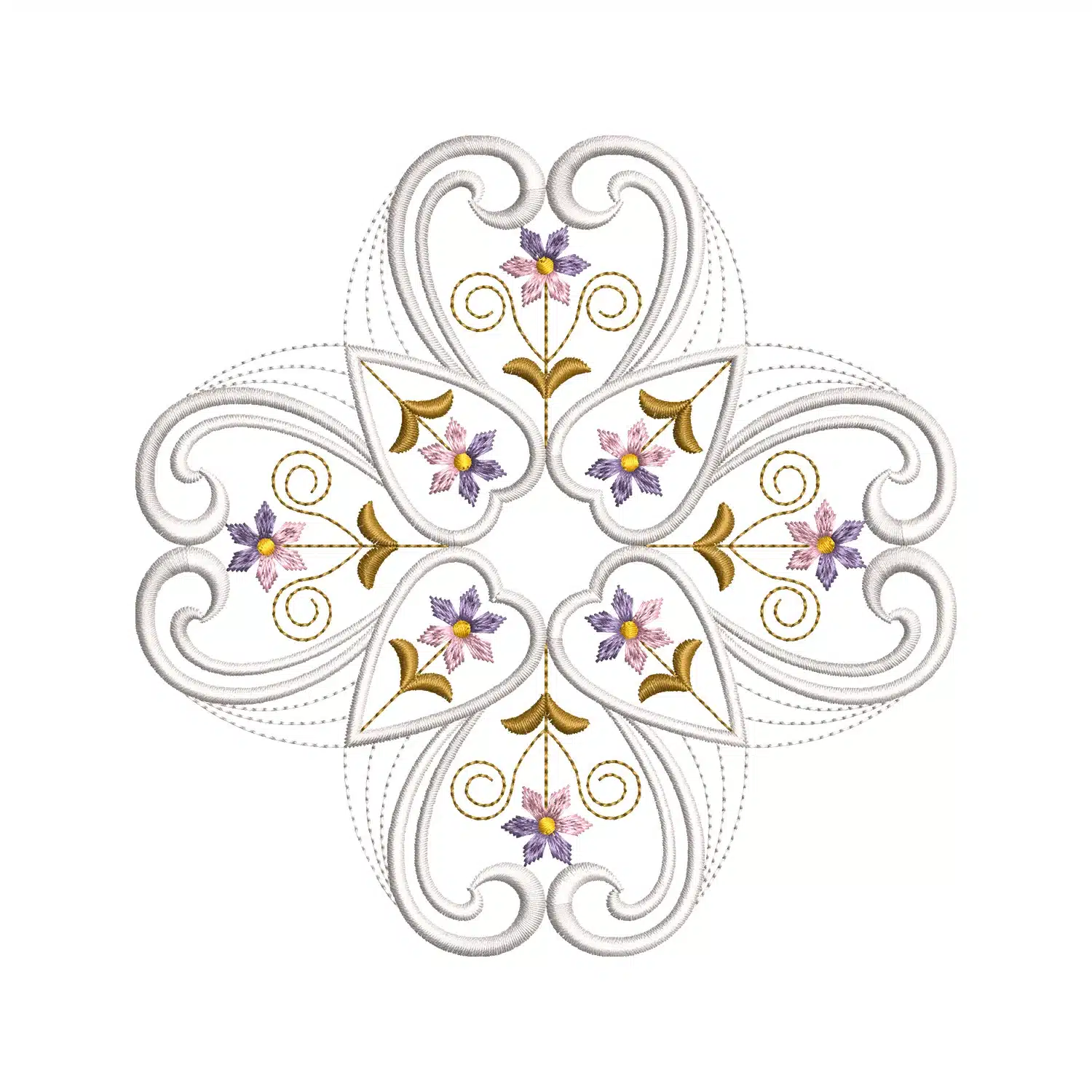 Flower Quilt Embroidery Design Flower Quilt Embroidery Design