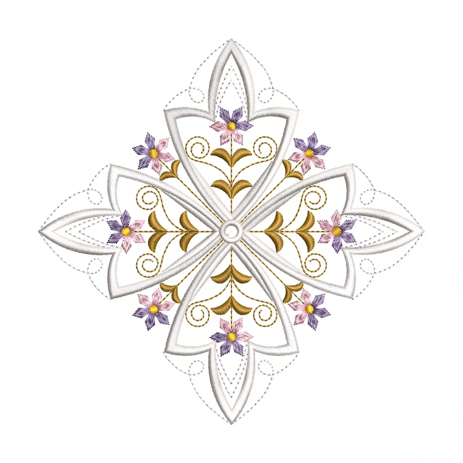 Flower Quilt Embroidery Design Flower Quilt Embroidery Design