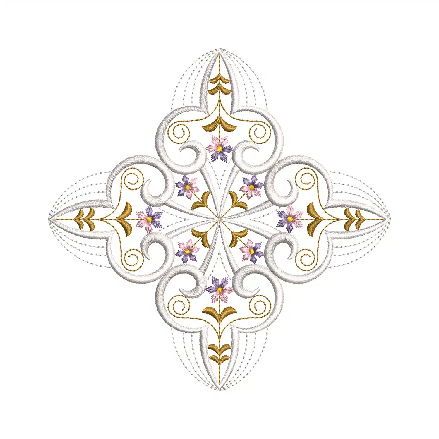 Flower Quilt Embroidery Design Flower Quilt Embroidery Design