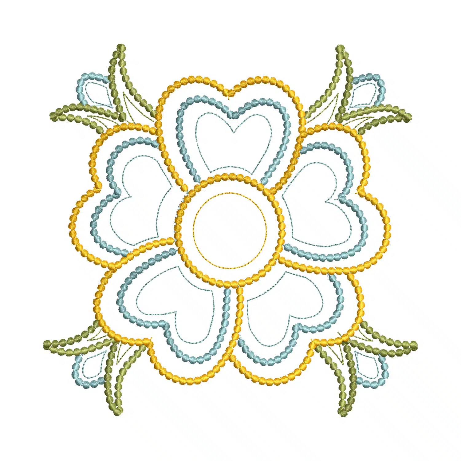 Floral Quilt Embroidery Design Floral Quilt Embroidery Design